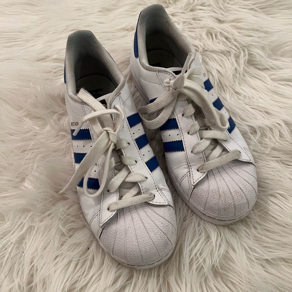Adidas Blue and White sneakers size 38.5 european